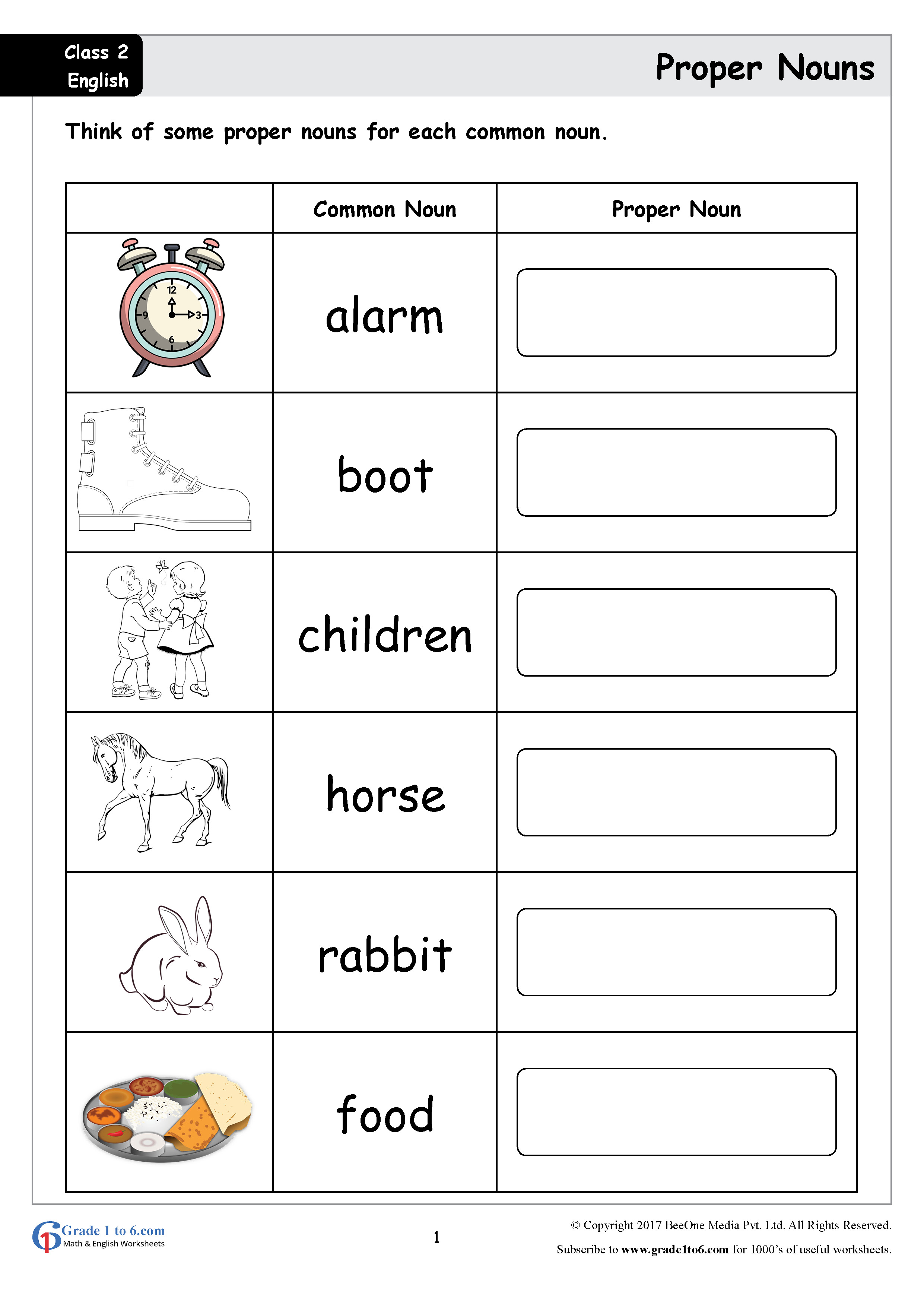English Worksheet for Class 22www.grade22to22.com Within English Worksheet For Grade 2