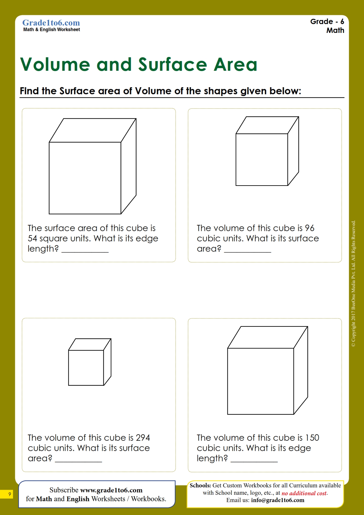 Volume Grade 5 Worksheets Worksheets For Kindergarten