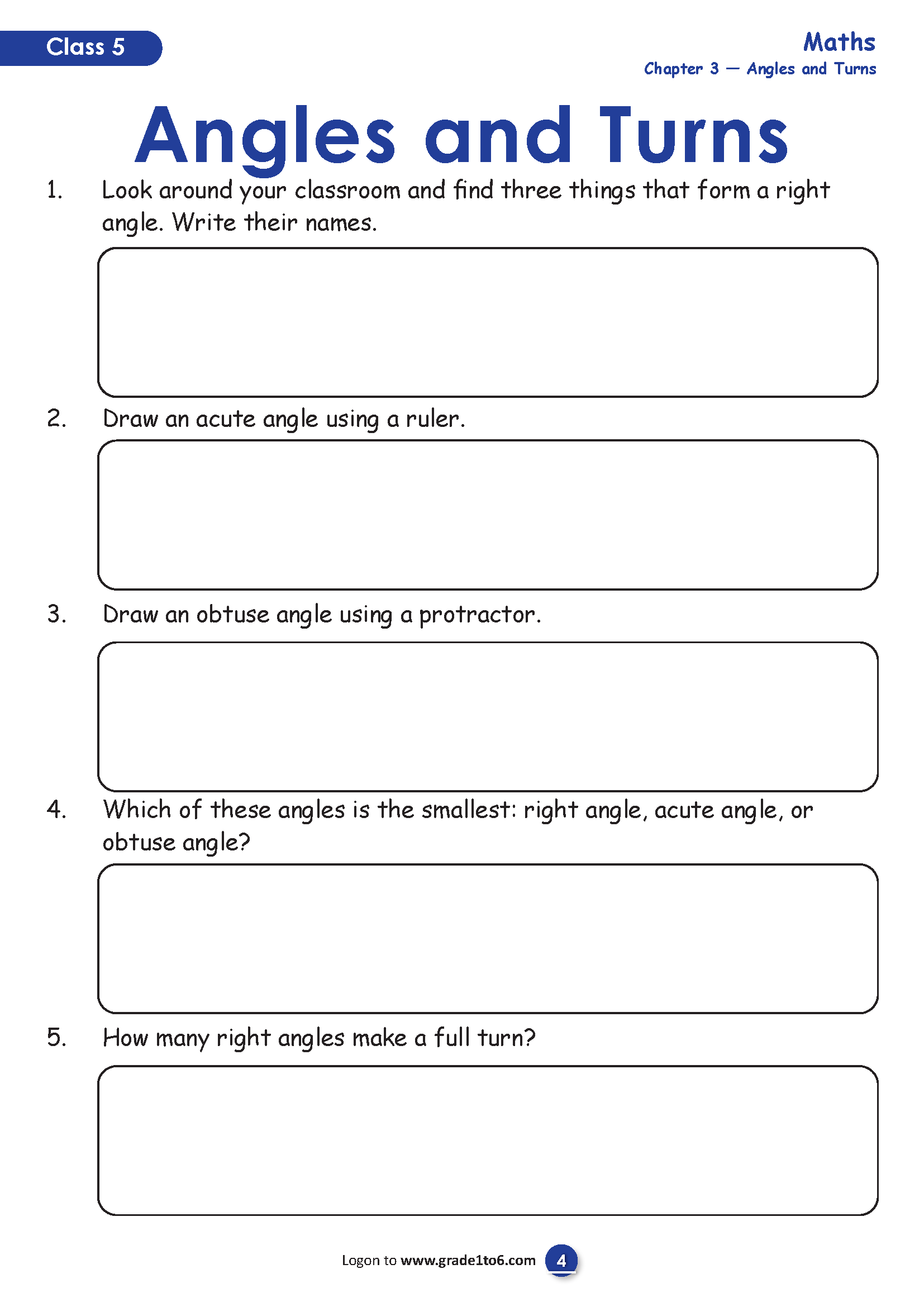Chapter 3 Angles and Turns