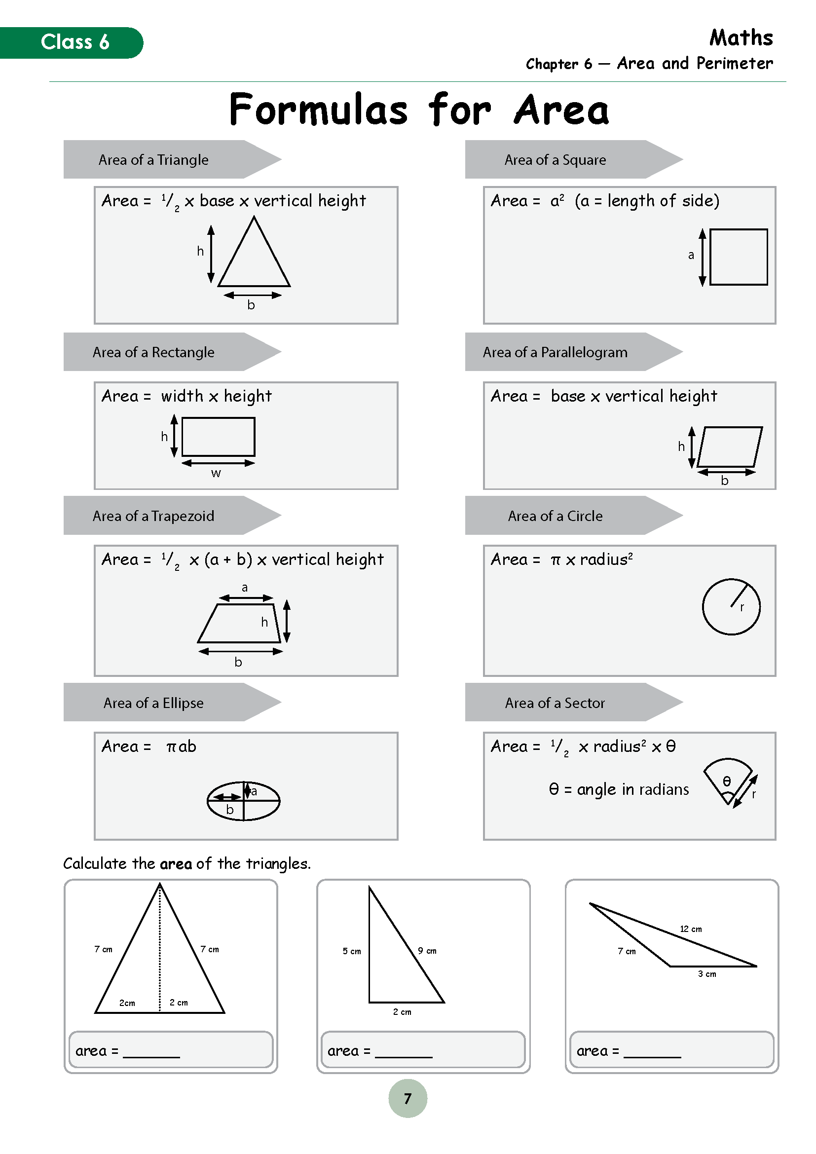 Chapter 6 Area and Perimeter