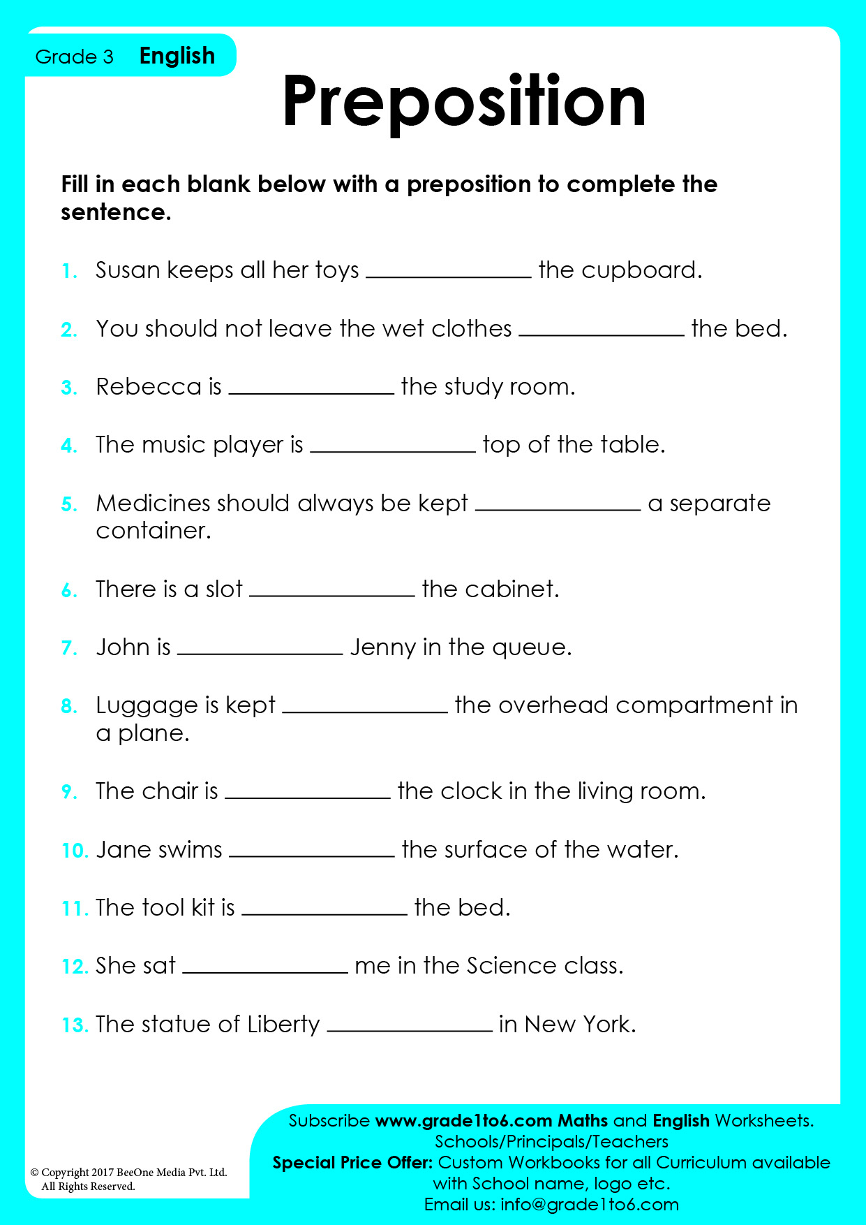 preposition-worksheets-for-class-3-grade1to6