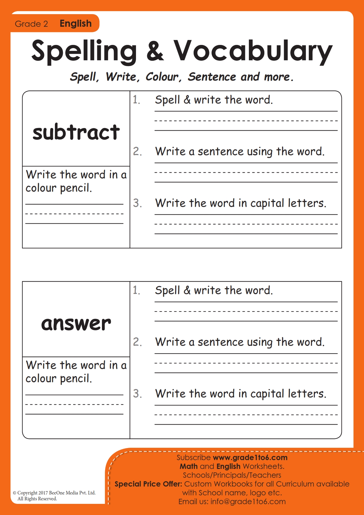 Write, Capitalize & Write a Sentence