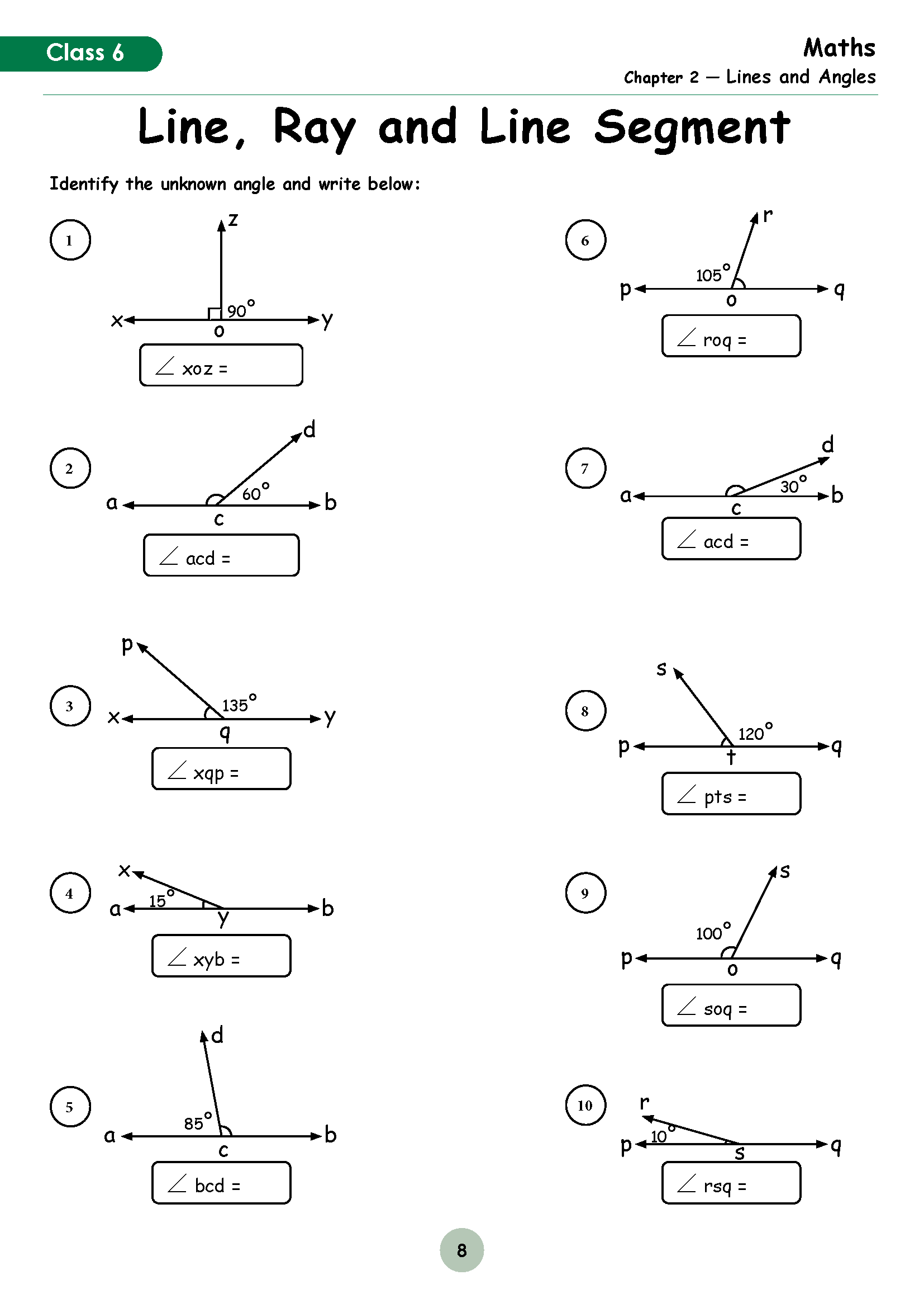 Chapter 2 Lines and Angles