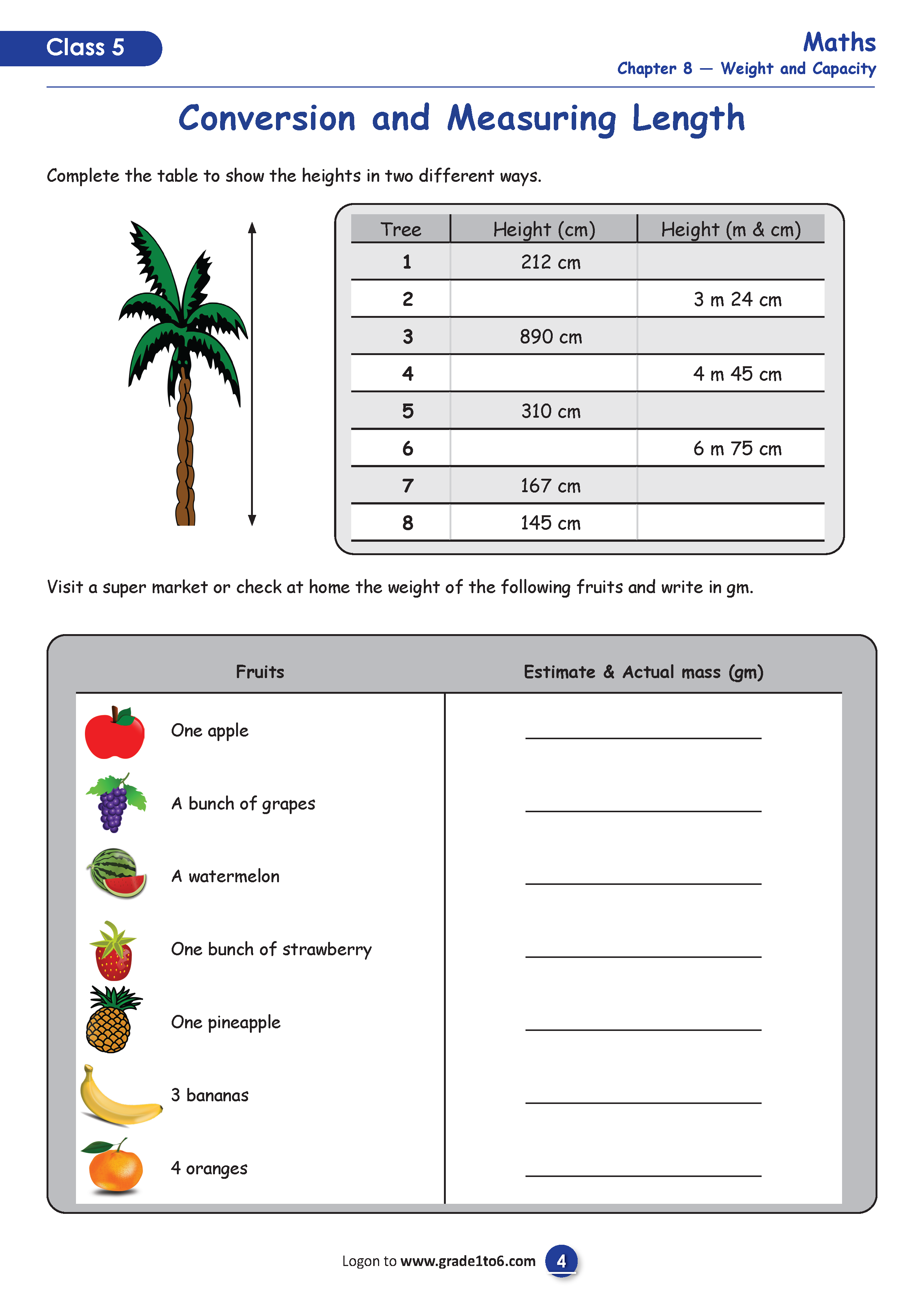 Chapter 8 Weight and Capacity