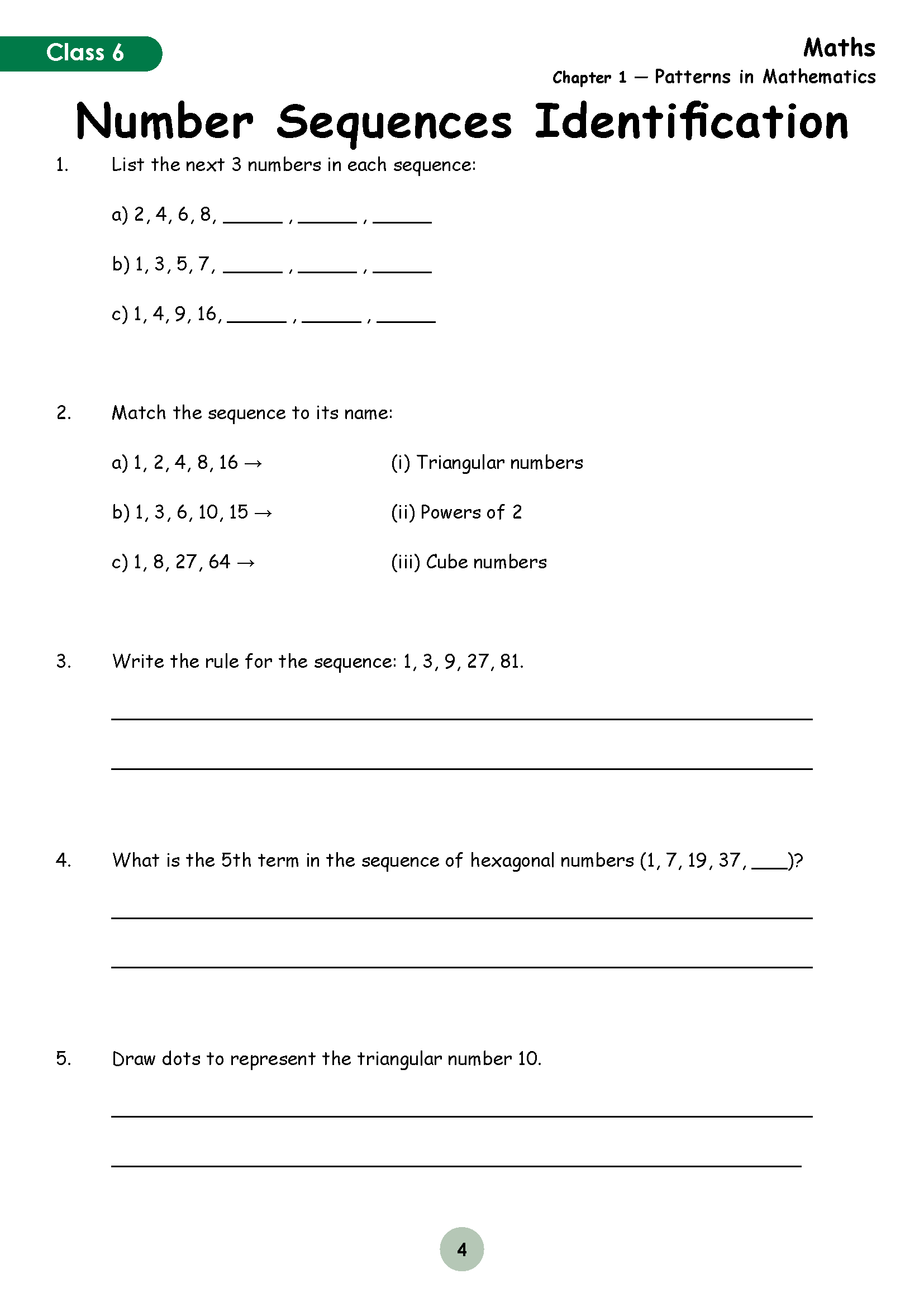 Chapter 1 Patterns in Mathematics