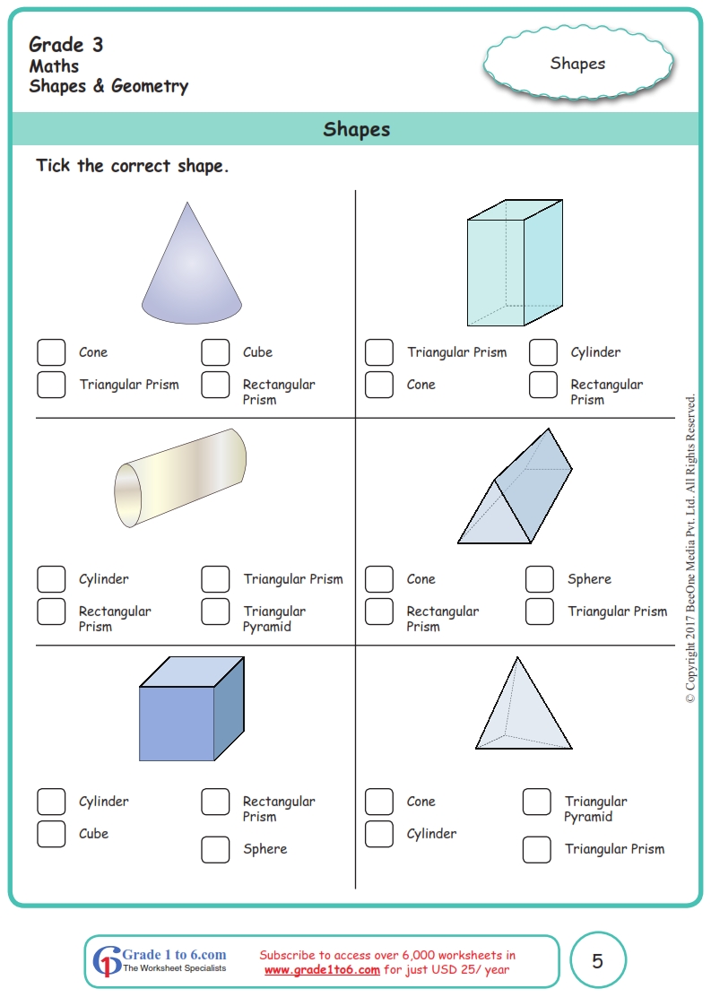 3d shapes worksheets australia