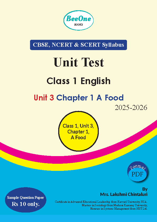 Question Paper Unit 3 Chapter 1 A Food